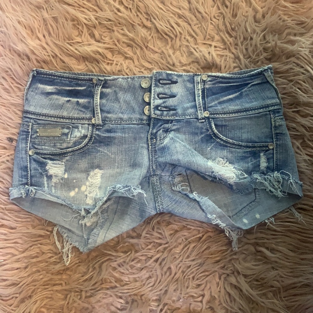 Mini high wasted rhinestones shorts